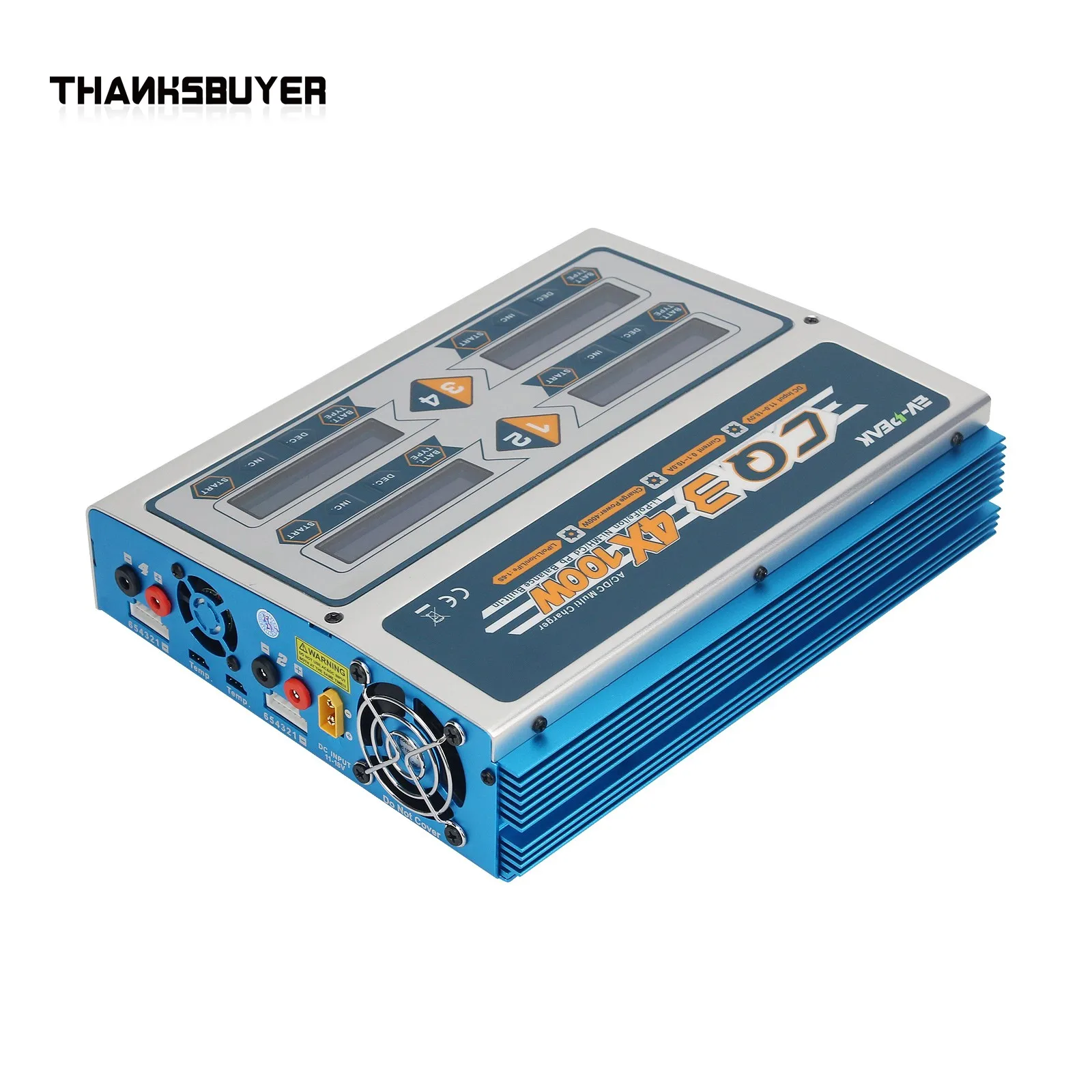 EV-PEAK CQ3 100W 10A 1-6S Cargador de equilibrio de batería para batería LiPo LiFe NiMH NiCd - imagen 4