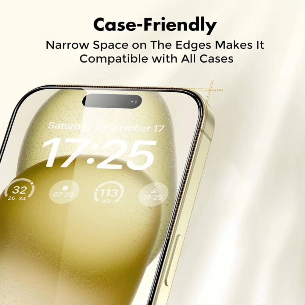 Vidrio templado de cubierta completa 6 en 1 para iPhone 17 16 15 14 Pro Max 16e Glass de lente de cámara de aire para iPhone 13 12 11 Pro 14 15 16 Plus - imagen 4