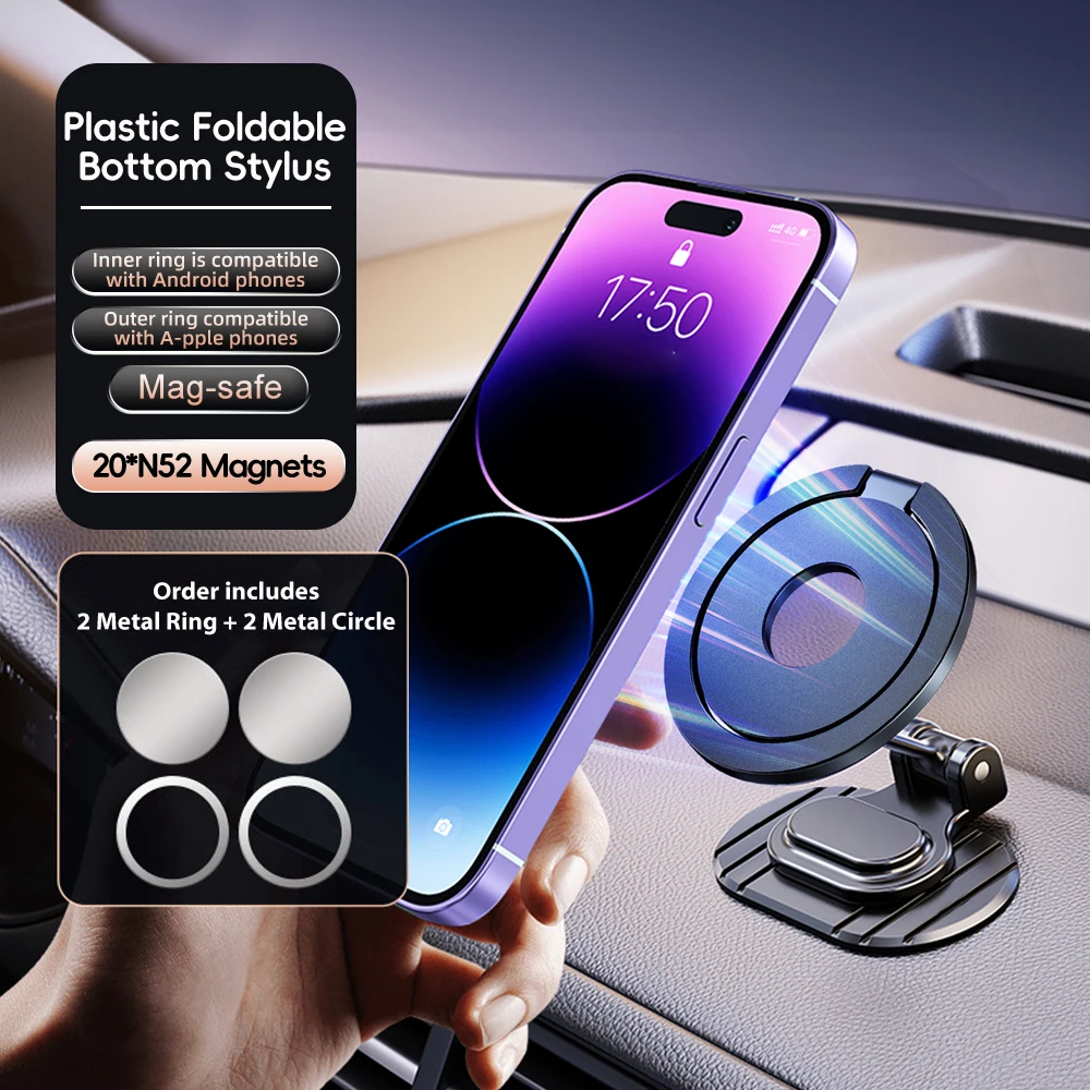 Soporte magnético para teléfono de coche soporte magnético para coche GPS soporte móvil en soporte para coche para iPhone 15 14 13 12 Macsafe Samsung Xiaomi