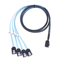 Cable Mini SAS HD a 4 SATA 12G - 50 cm