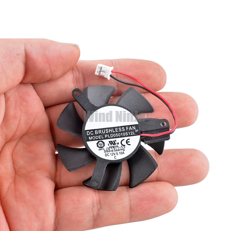 Ventilador de refrigeración de tarjeta gráfica DC12V 0.10A PLD05010S12L de 47mm de diámetro para disipador de calor GT220 GTS210 de aluminio con paso de orificio de 39mm - imagen 3