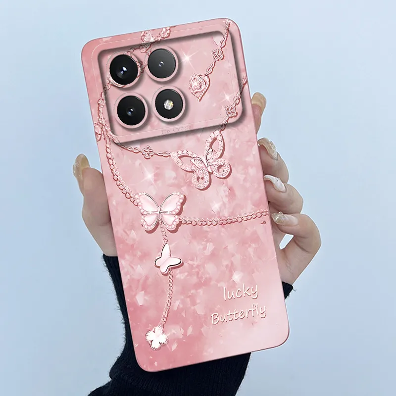 Para Xiaomi Poco X6 Pro 5G funda Poco X6Pro funda trasera moda simplicidad Floral suave carcasa de silicona líquida para PocoX6 Pro Fundas - imagen 4