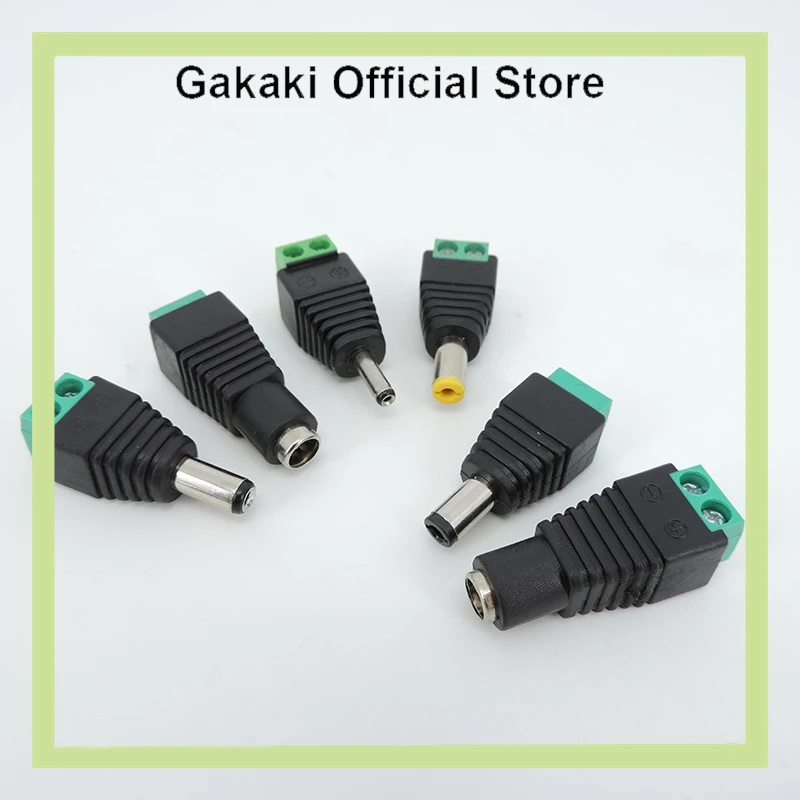 Conector DC macho hembra 5,5x2,1 MM 5,5*2,5 MM 3,5*1,35 MM adaptador de conector de alimentación enchufe tira de luz Led H2