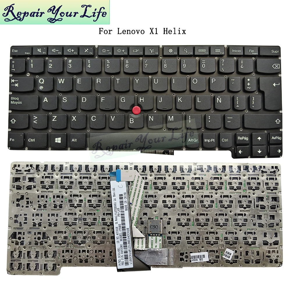 Teclado ruso latino español para Lenovo ThinkPad Helix X1 3697 3702 3701 V137520AK1 04Y0087 04Y0100 Trackpoint para ordenador portátil Teclado - imagen 5