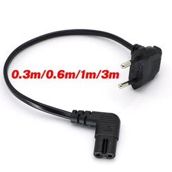 Cable de Alimentación Schuko a IEC C7 en Ángulo Recto