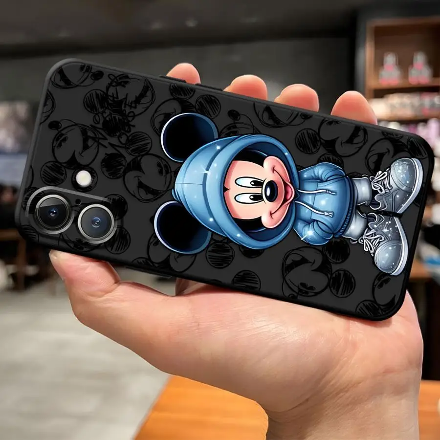 Funda de teléfono suave negra de Minnie de Disney para iPhone 15 16 14 Plus 13 12 11 17 Pro Max 17Air 7 8 XR XS Max - imagen 2