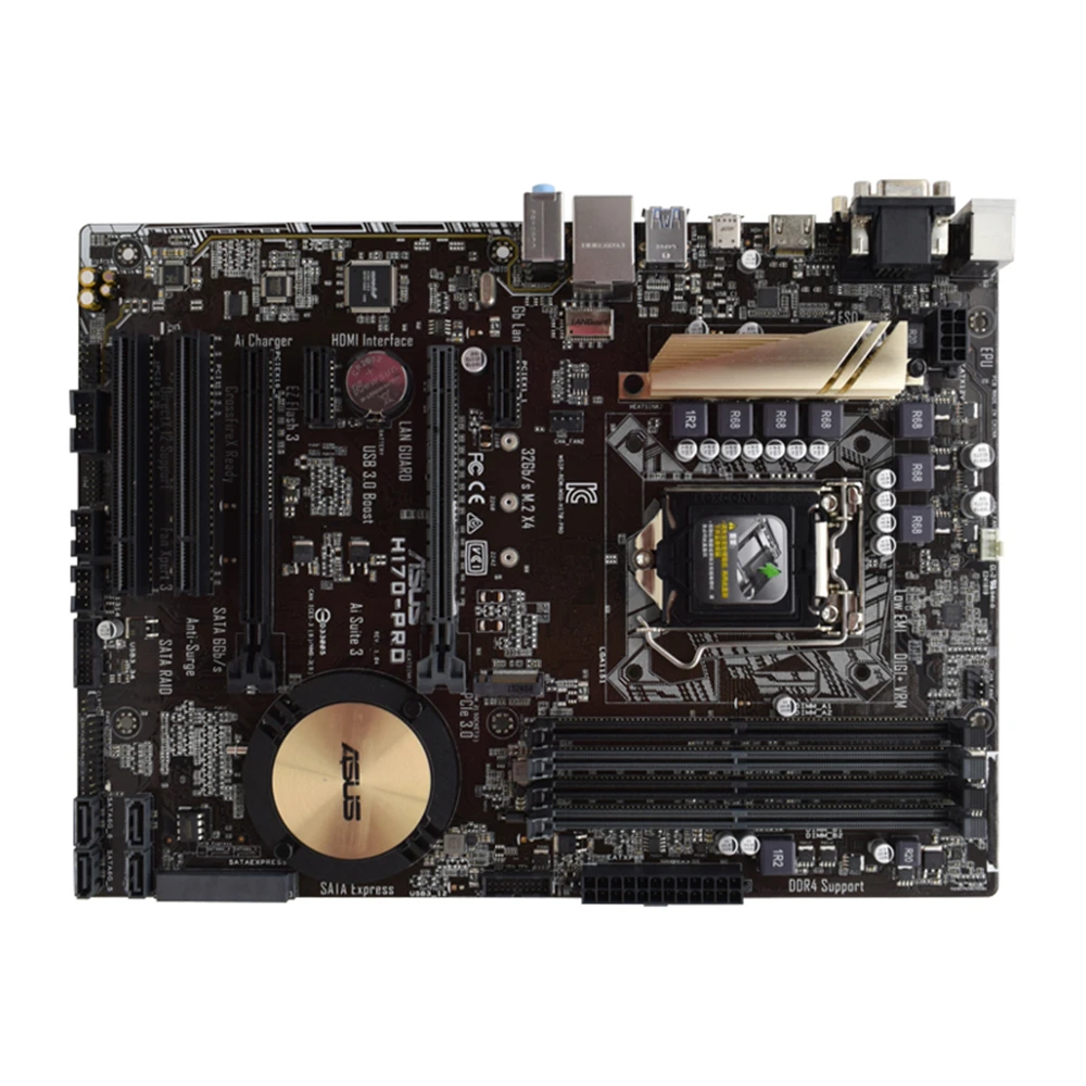 Placa base ASUS H170-PRO compatible con i7-7700 6700K i5-7600 6500 i3-7320 6300 CPU LGA1151 4xDDR4 IntelH170 M.2 PCIe3.0 placa base ATX - imagen 3