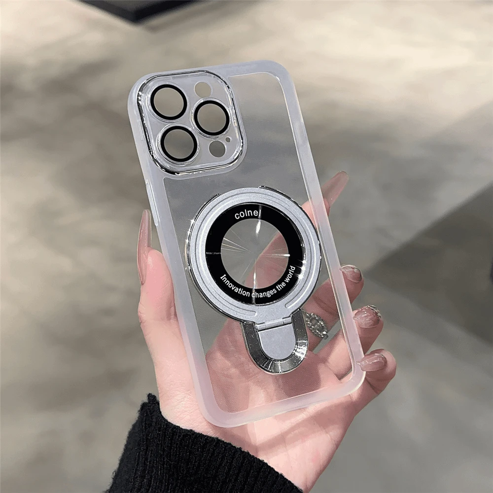 Funda de teléfono magnética con soporte de anillo para Samsung M16 M56 M15 M35 M55 M14 M34 M54 M13 M23 M33 M53 funda protectora transparente de silicona suave - imagen 3