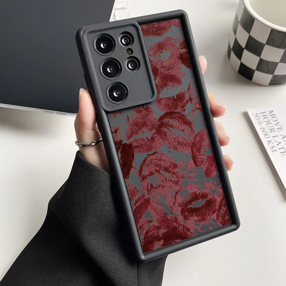 Funda de teléfono de silicona para Samsung Galaxy A55 5G A54 A15 A16 A06 A05 A05s A35 A34 A52 A53 A25 A24 A32 A33 A12 Funda de labios sexuales - imagen 2