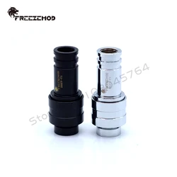 FREEZEMOD Kit Desconexión Rápida G1/4 Negro Plata Refrigeración Líquida PC