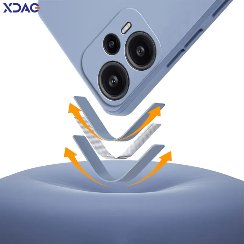 Funda cuadrada de silicona líquida para Redmi Note 12 Turbo 12 T 12R Pro, protector de lente suave a prueba de golpes, Note12Turbo 12TPro 12RPro - imagen 3