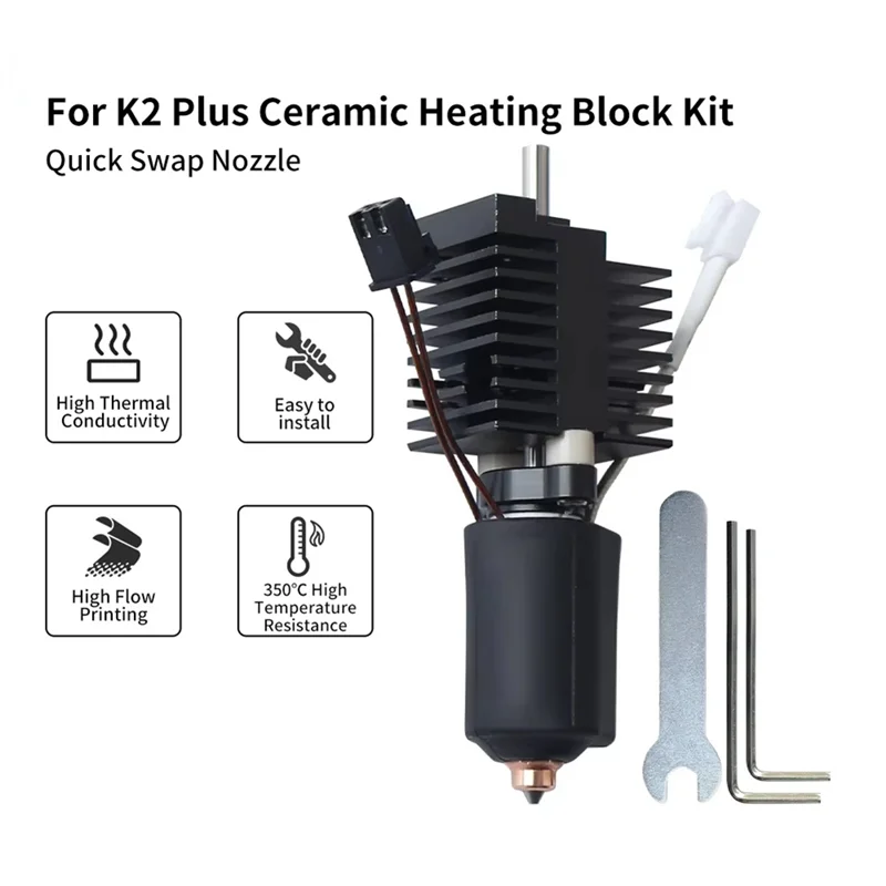 Hotend Kit Forcreality K2 Plus Hotend Kit Fork2 Plus Impresora 3D Resistencia a altas temperaturas - imagen 3
