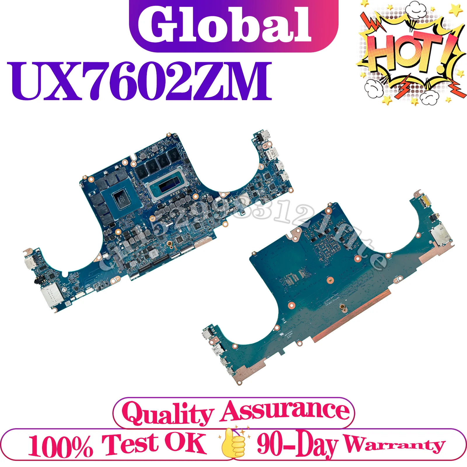 Placa base UX7602ZM UX7602Z UX7602 para placa base de ordenador portátil ASUS i7-12700H i9-12900H RTX3060 RAM-16G/32G