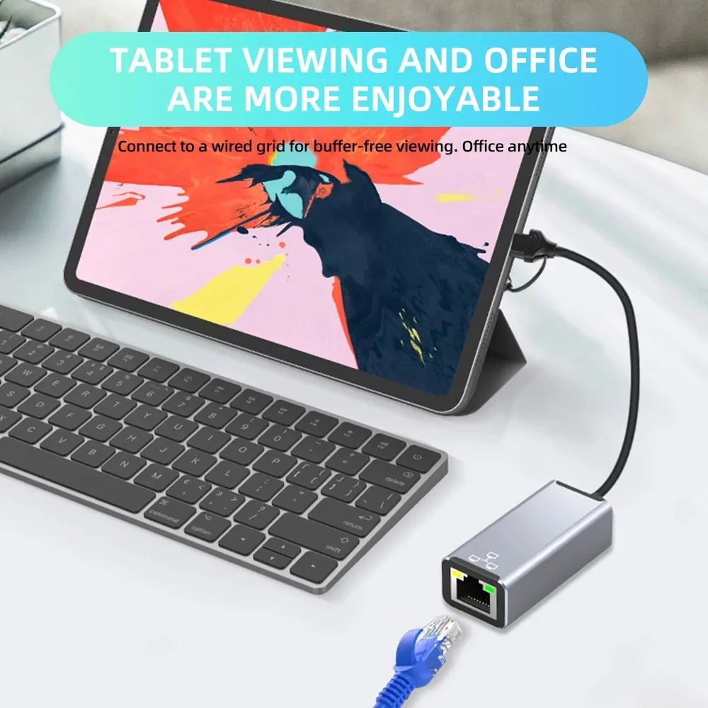 Adaptador USB Ethernet tipo C USB3.0 1000Mbps USB RJ45 tarjeta de red para ordenador portátil Xiaomi Mi Box PC Internet USB Lan - imagen 2