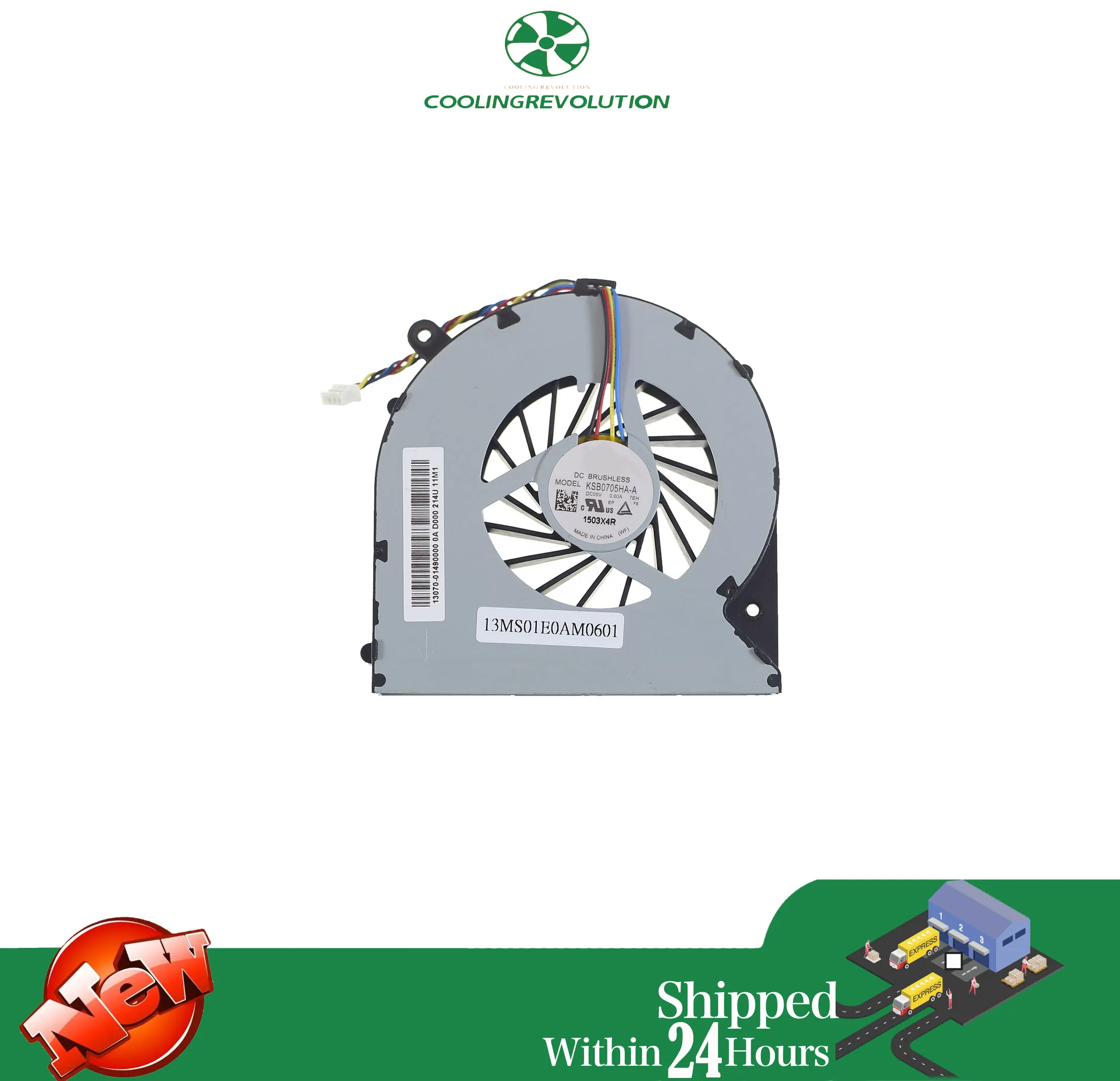 Ventilador de refrigeración de CPU para ASUS, Mini Pc Original, PB50, PB60, PB60G, PB60V, 13MS01E0AM0601, KSB0705HA-A, DC05V, 0.60A, 7EH, 13070-01490000 - imagen 3