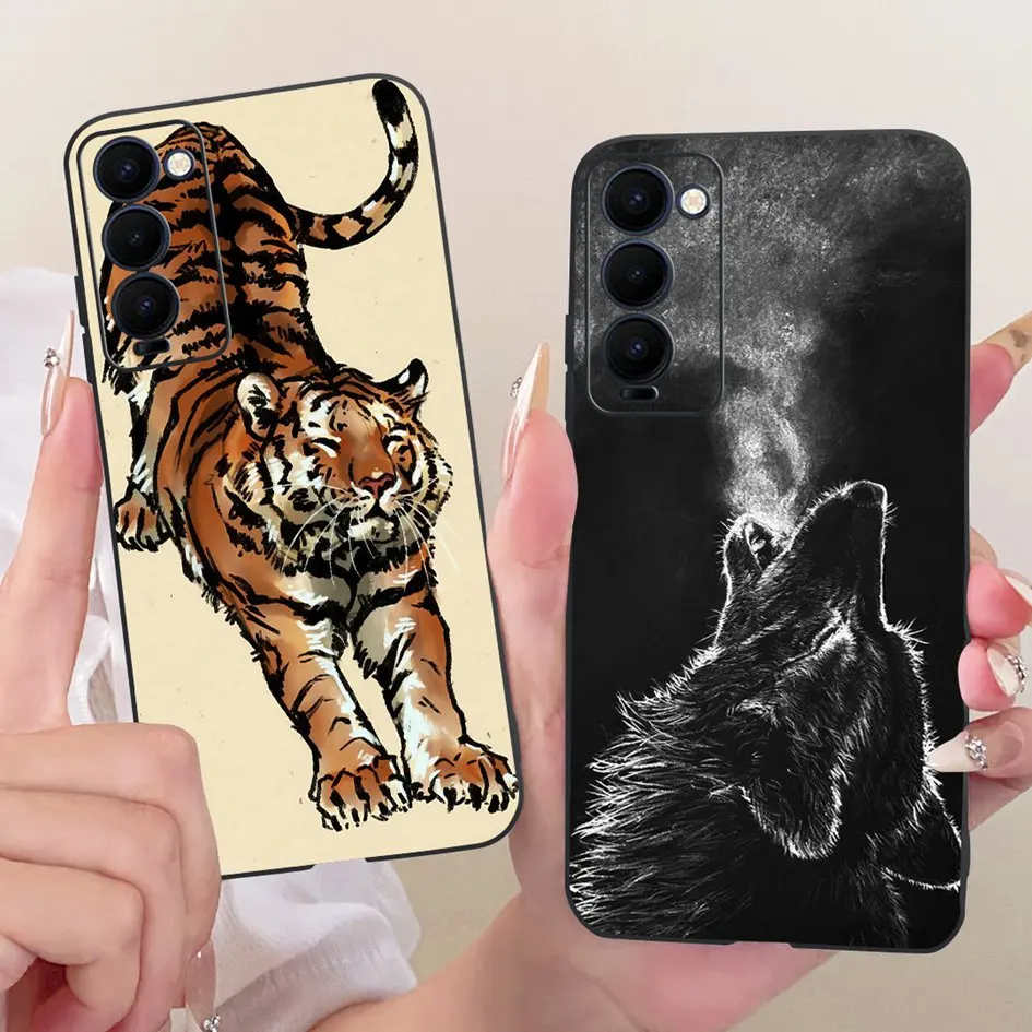 Funda para Tecno Camon 18 18P 18T 18i, funda de teléfono nueva y elegante con lazo de flores, Fundas mate de silicona suave para Camon 18 Premier Coque - imagen 4