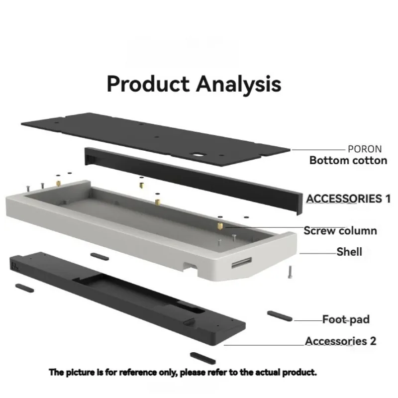 Carcasa de teclado 60HE, carcasa de aluminio CNC, Compatible con GH60, Wooting60HE GT60, accesorios de teclado mecánico para juegos personalizados, regalo - imagen 3