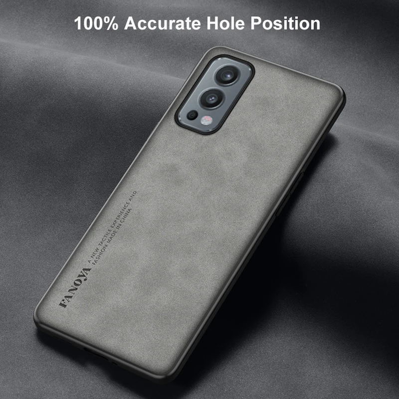Funda de cuero PU de lujo para OnePlus Nord 2 2T 5G, funda de silicona mate, protección de teléfono para OnePlus Nord N100 N20 N200 Coque - imagen 4
