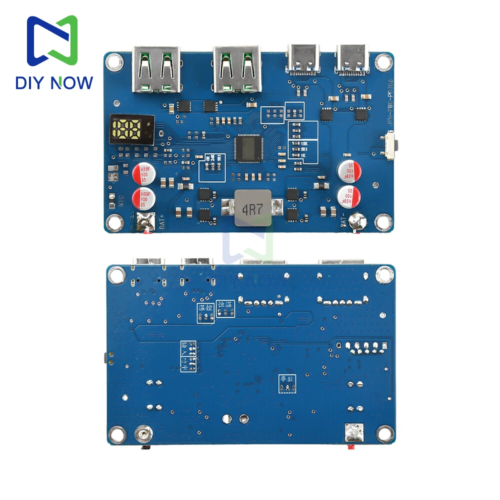 Módulo de carga rápida bidireccional de 100W PD QC power bank módulo de energía móvil 2-6S protección de batería de litio placa base compatible con MPPT - imagen 4