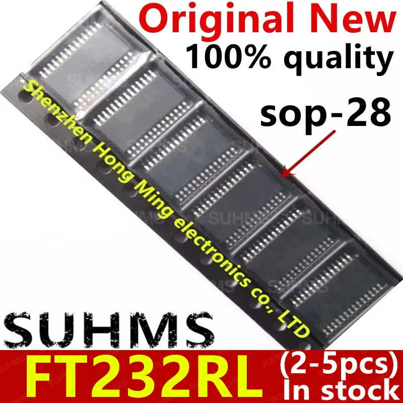 (2-5 piezas) 100% nuevo conjunto de chips FT232RL-REEL FT232RL FT232 sop-28