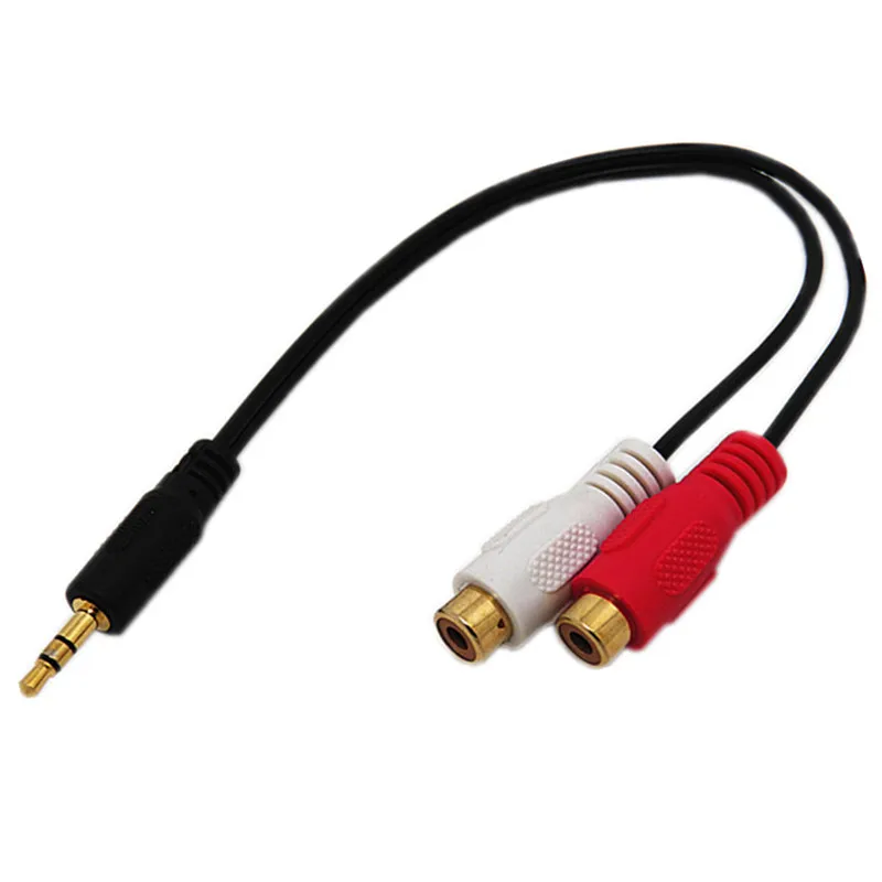 Conector macho de 3,5 mm a 2 RCA hembra Cable adaptador Mini Cable de audio estéreo Cable Y para auriculares