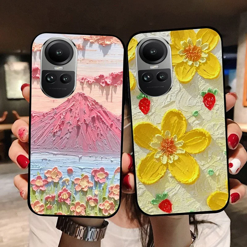 Para OPPO Reno 10 5G funda CPH2531 Fundas traseras de silicona suave de moda para OPPO Reno10 Pro Plus CPH2521 funda de teléfono etui Fundas lindas - imagen 3