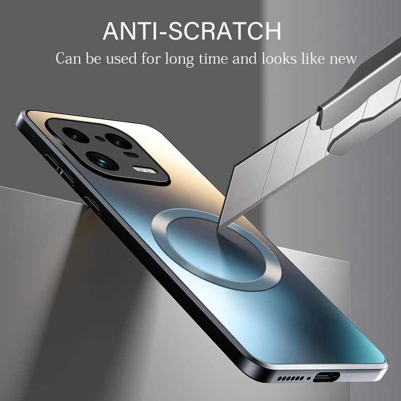 Funda rígida de silicona mate AG para Xiaomi Mi 14 13 13T 12 12T 11 Poco F3 F4 F5 Pro, funda de carga inalámbrica magnética para teléfono esmerilado - imagen 4