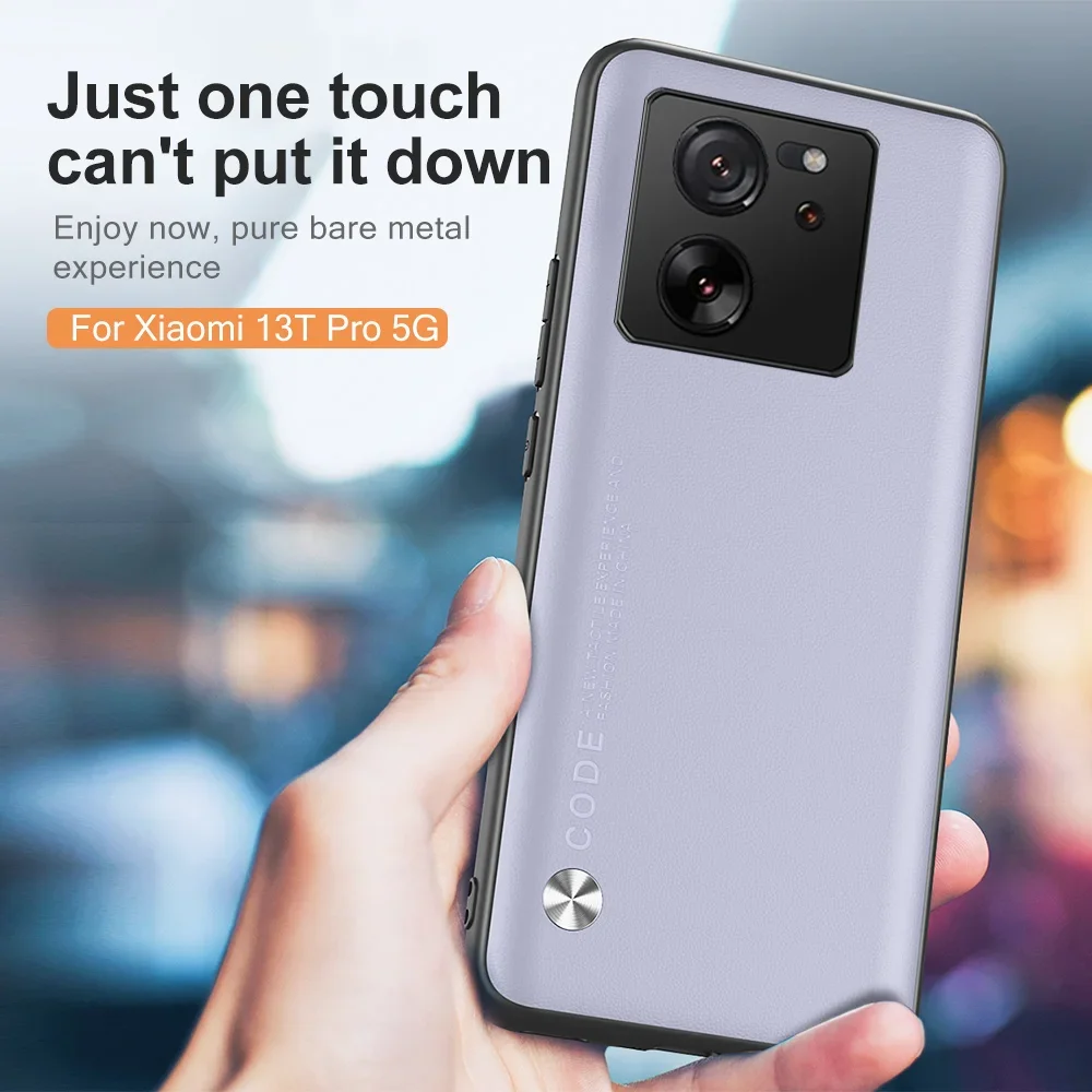 Funda de teléfono de cuero de piel lisa para Xiaomi 13T Pro, funda delgada de silicona suave a prueba de golpes para Xiaomi Xiomi Mi 13TPro 13 T 5G - imagen 4