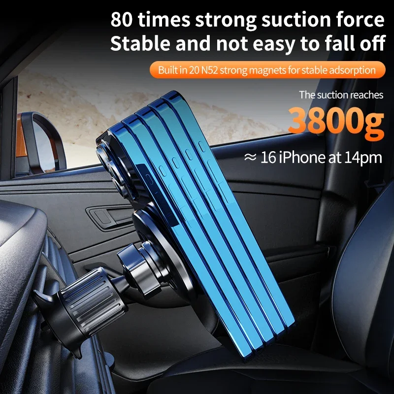 NNBILI Magsafe Car Phone Holder Magnetic Car Mount Support Mobile Bracket in Car For iPhone 15 14 13 12 11 Samsung Xiaomi Magnet - imagen 2