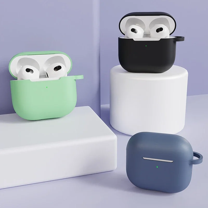 1-3 uds fundas de silicona suave para auriculares para Apple airpods 3/4 funda protectora para auriculares airpods4/3 fundas Airpods Pro 2 Accesorios