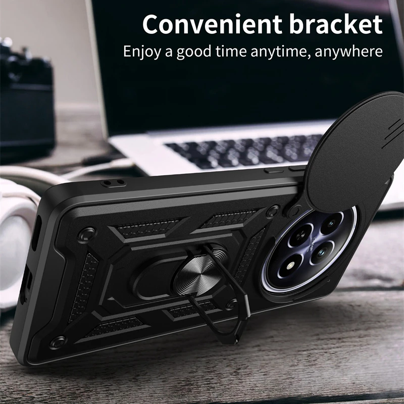 Funda protectora para Realme 13 12 Pro 5G 12 Pro + Plus, protección de lente con anillo, soporte magnético, Fundas Capa - imagen 3