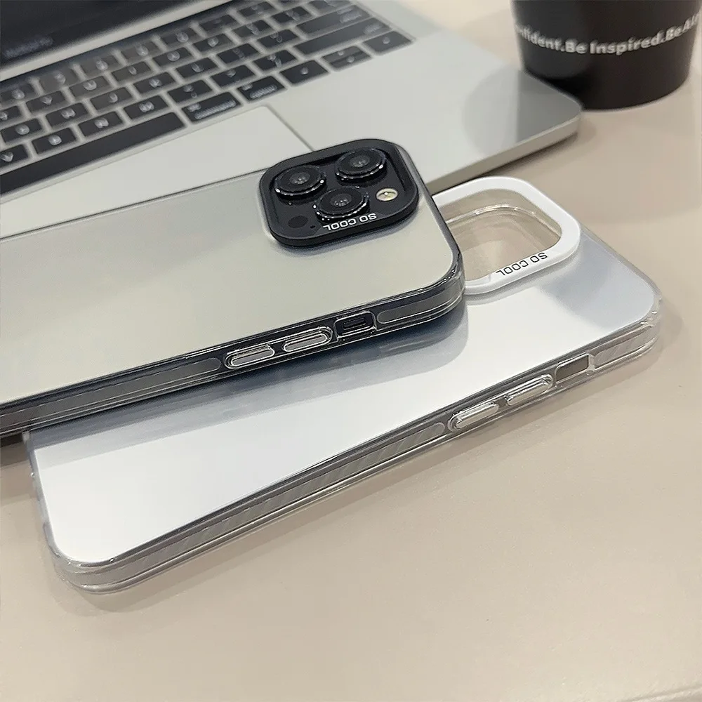 Funda de teléfono mate con láser de lujo para iPhone 16 15 Pro Max Plus 14 13 12 11 cubierta fresca de parachoques a prueba de golpes - imagen 5