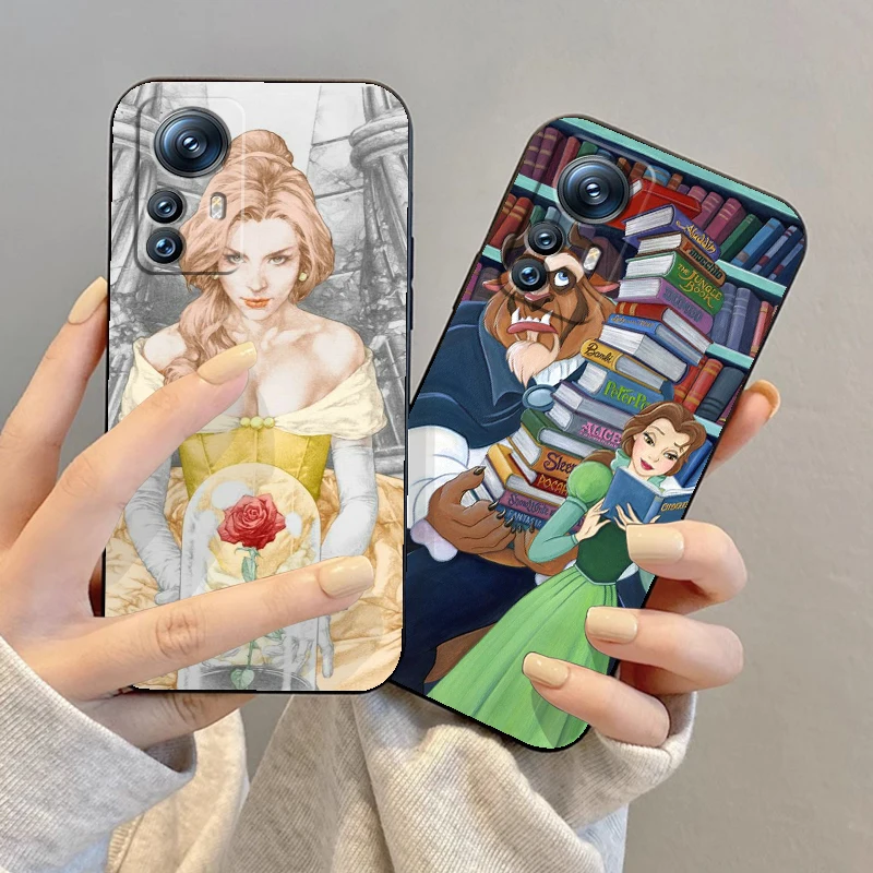 Funda de teléfono de la bella y la bestia para Xiaomi Mi 14, 13T, 13, 12T, 12, 11T, 11i, 11, 10T, 10 Pro Lite, Ultra 5G, TPU negro - imagen 3