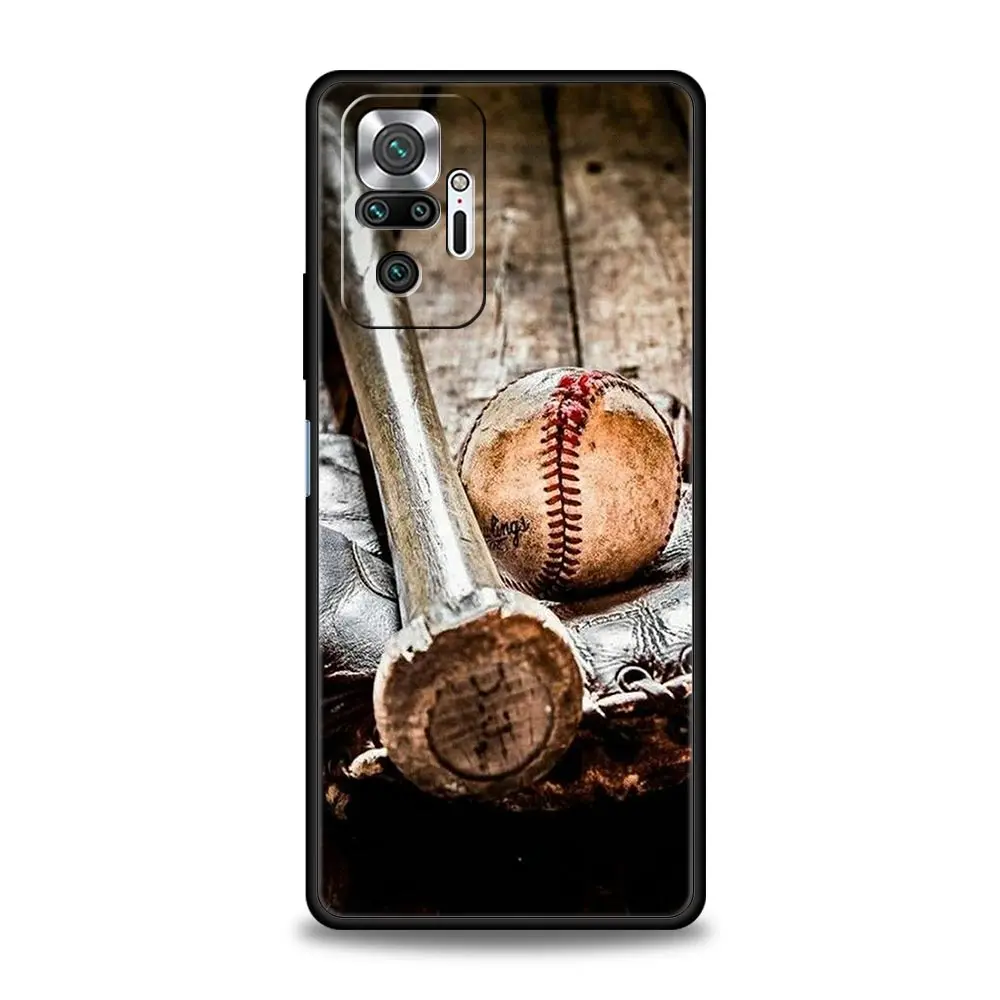 Funda de teléfono para Xiaomi Redmi Note 14 13 12 5G 11 10 Pro Plus 4G 9S 9 14C 13C 12C 10C 9C 9A funda suave de TPU béisbol - imagen 4