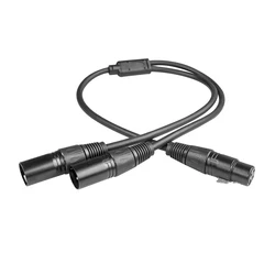 Cable Adaptador Divisor XLR Hembra a Doble Macho – 50 cm