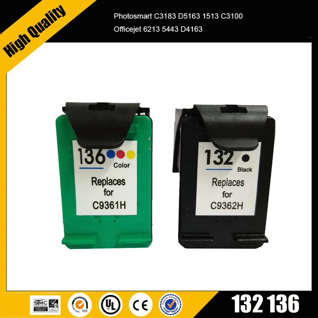 Einkshop-Reemplazo de cartucho de tinta para impresora hp Photosmart C3183, D5163, 1513, C3100, Officejet, 6213, 5443, D4163