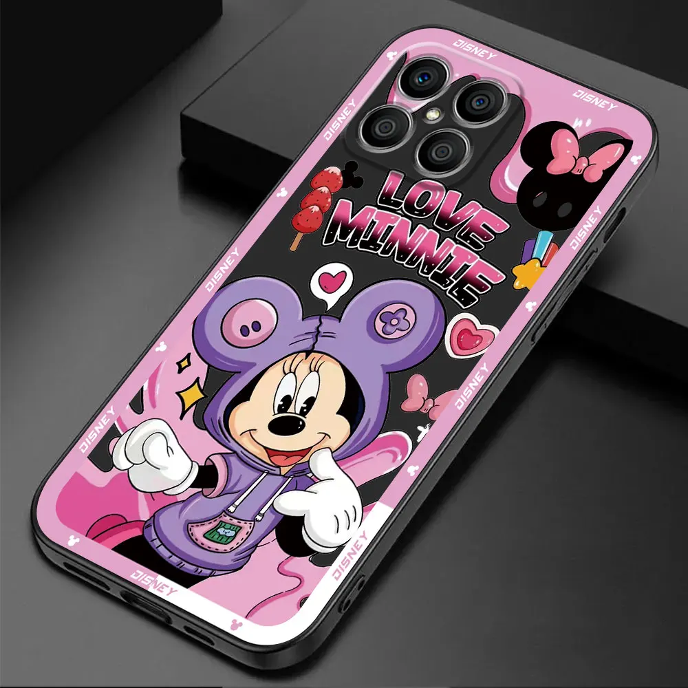 Funda de parachoques suave negra de Mickey Minnie de pareja de Disney para Honor X8 X9a Magic5 Lite 70 X8a 90 Pro X7 X6 X6a 8X Magic5 - imagen 2