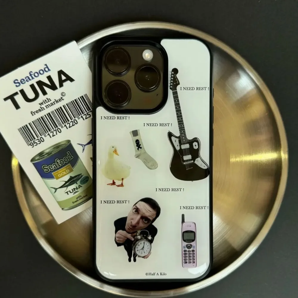 Funda de teléfono creativa de nicho inglés "I Need Rest" para iPhone17 16 15 14 13 12 11 Pro Max air Plus, funda bonita y suave Y2K