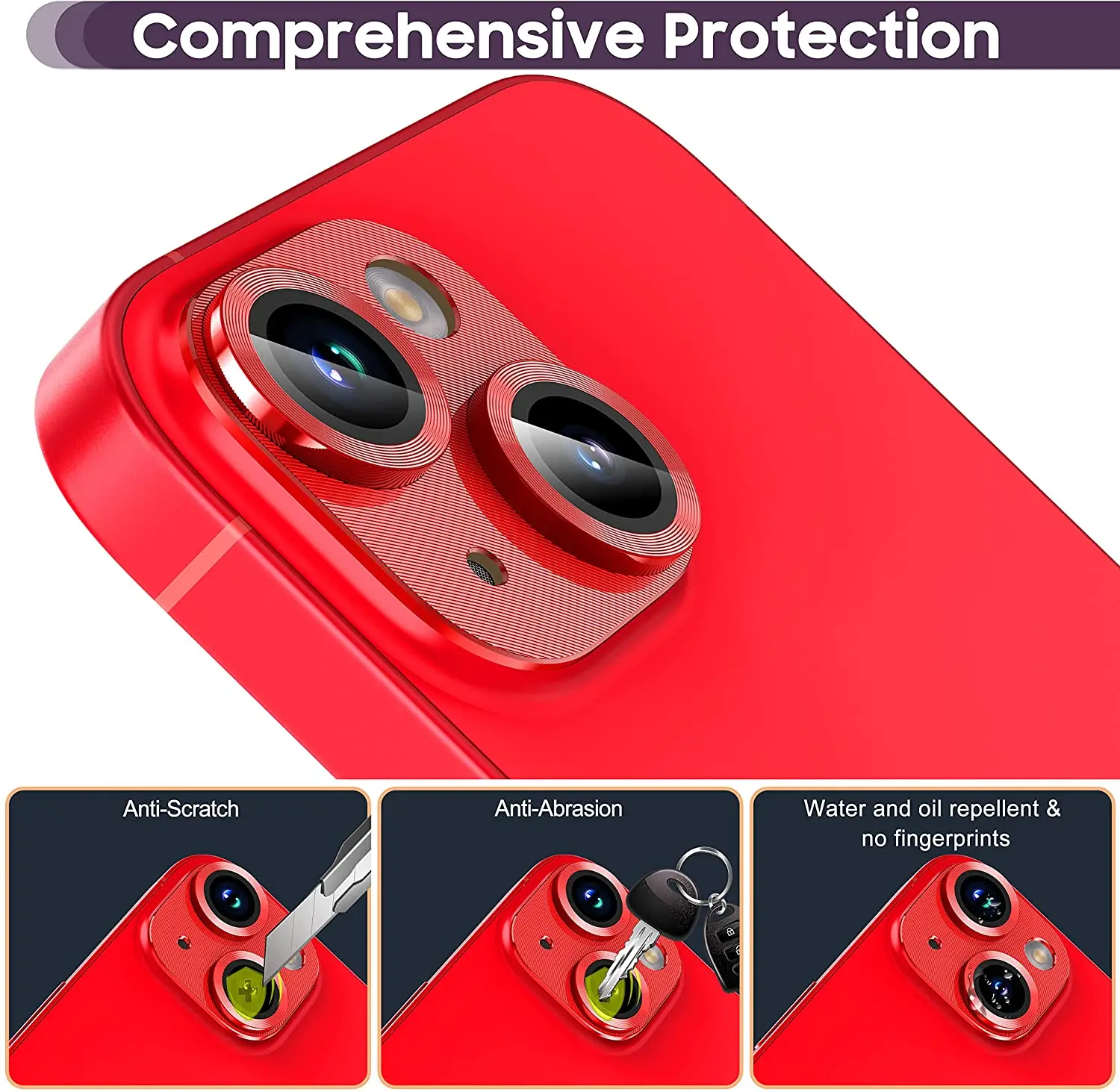 Protector de lente de cámara de Metal de vidrio templado para iPhone 17 16 Plus 14 15 Plus accesorios de protección - imagen 5
