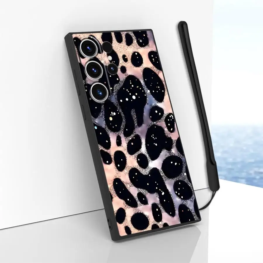 Funda de teléfono para Samsung Galaxy S22 Ultra S23 S20 S24 FE S25 Edge Note 20 10 Ultra S21 Plus, funda suave con estampado de leopardo colorido - imagen 3