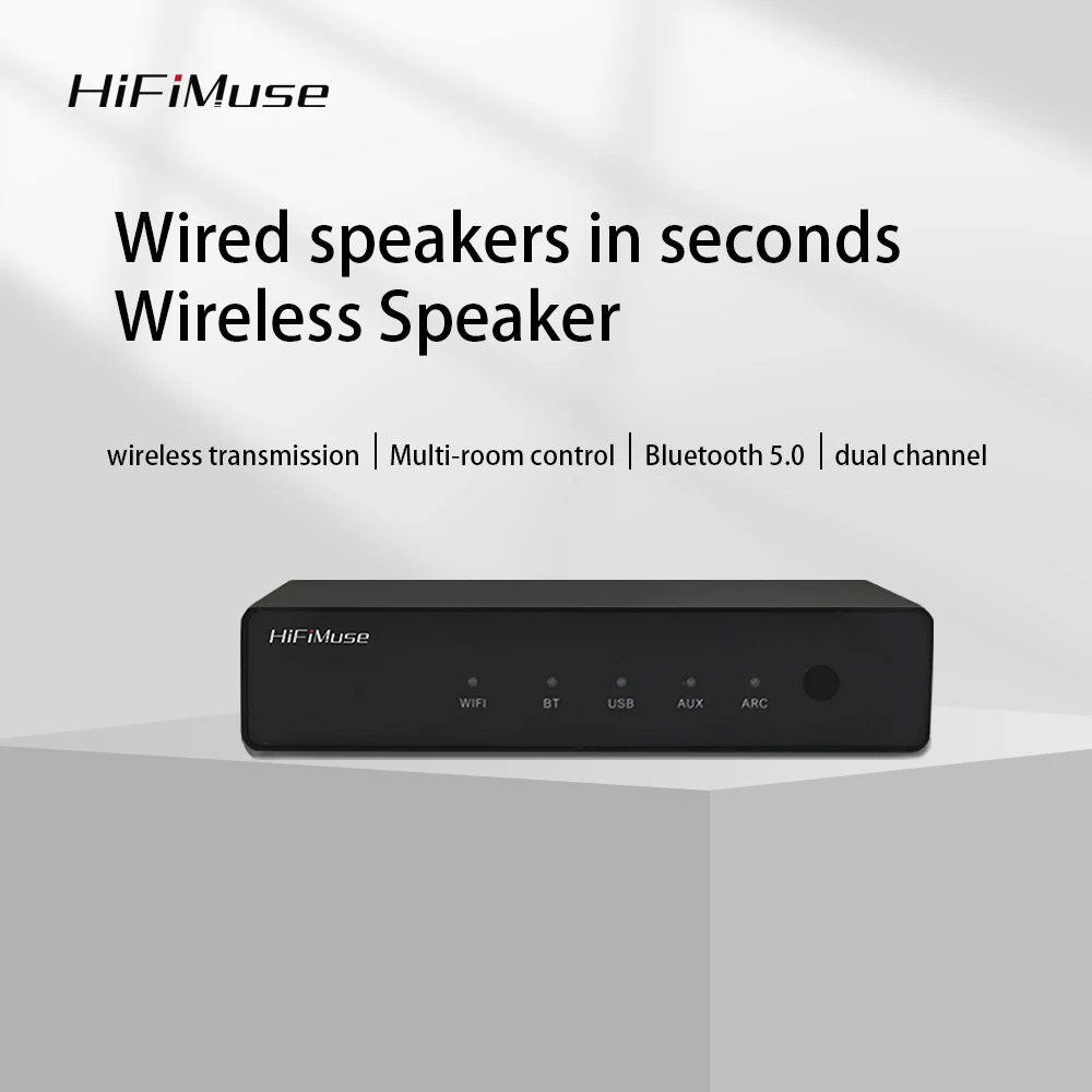 Streamer inalámbrico HiFiMuse R20 (Aylic S10+ mejorado) con SUB OUT, Bluetooth, Multiroom, acabado metálico - imagen 3