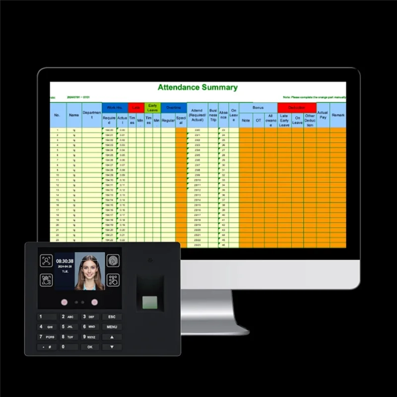BTLIFE-Máquina de asistencia multifuncional tres en uno Reconocimiento de huellas dactilares Reconocimiento facial Reconocimiento de contraseña - imagen 3