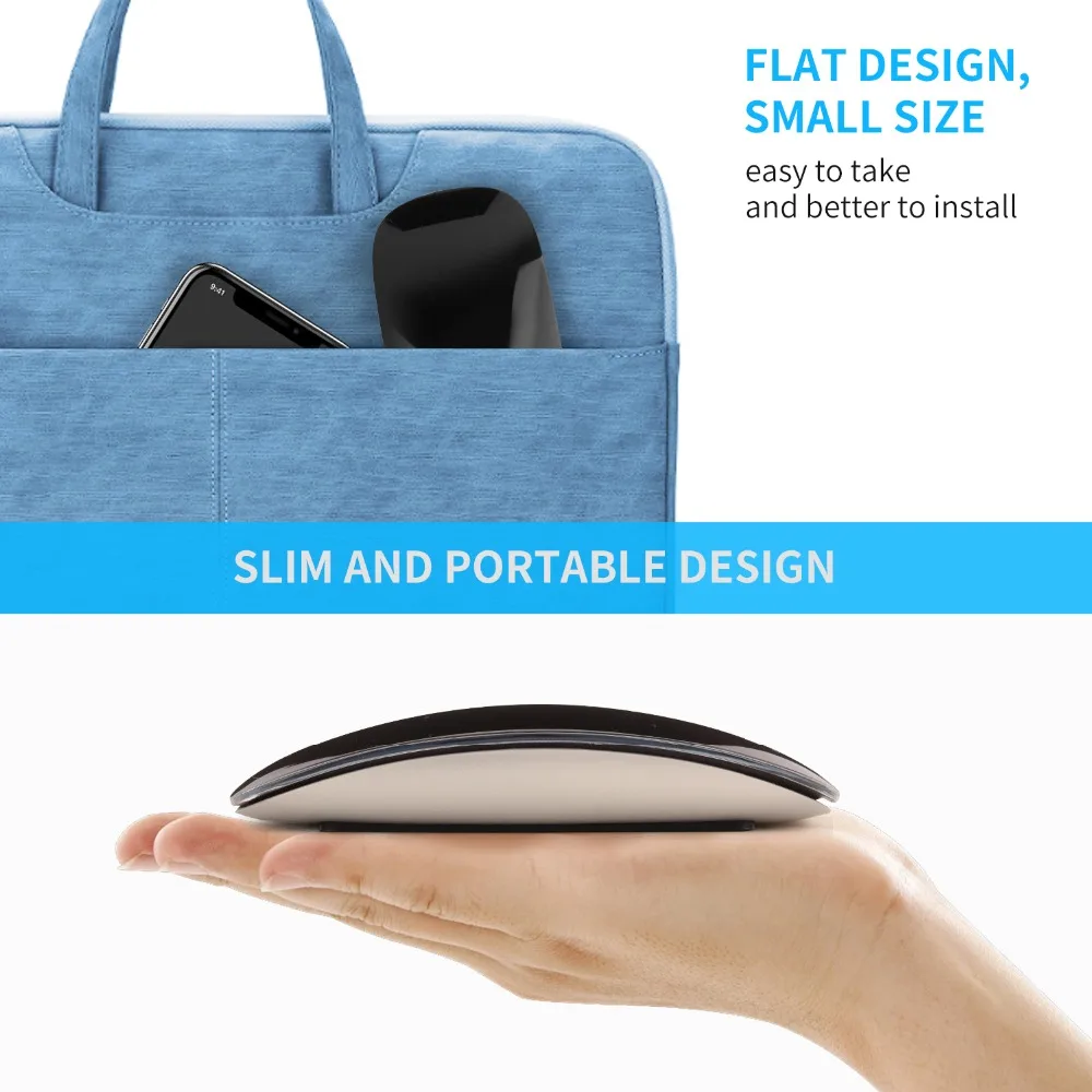 Ratón mágico inalámbrico Bluetooth, ratón láser recargable silencioso para ordenador, ratón ergonómico delgado para PC para Apple Macbook Microsoft - imagen 4