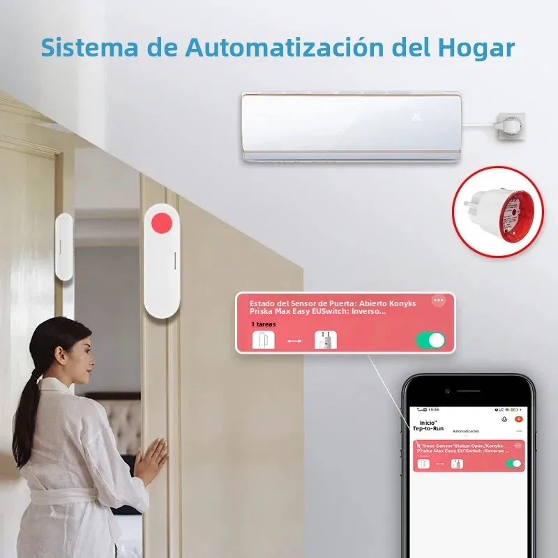 Tuya WiFi enchufe inteligente UE con monitoreo de energía sincronización Control de voz funciona con Alexa Google Home Smart Life - imagen 4