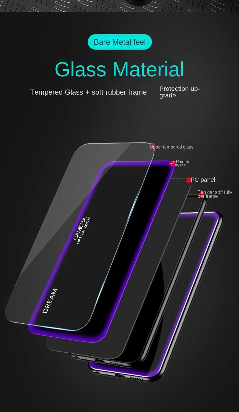 Para OPPO Realme 14 Pro Plus funda protectora trasera de vidrio templado duro con gradiente para Realme 14Pro PLus carcasa de cubierta completa - imagen 3
