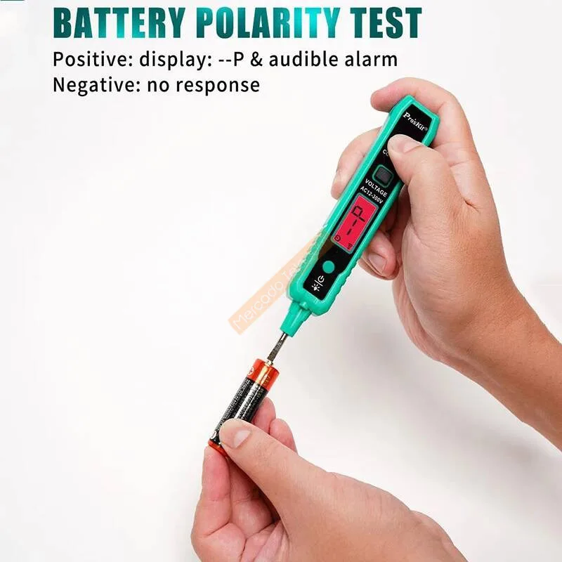 Bolígrafo con pantalla Digital Pro'skit NT-320 para electricistas para medir desconexión y prueba de inducción inteligente multifunción - imagen 4