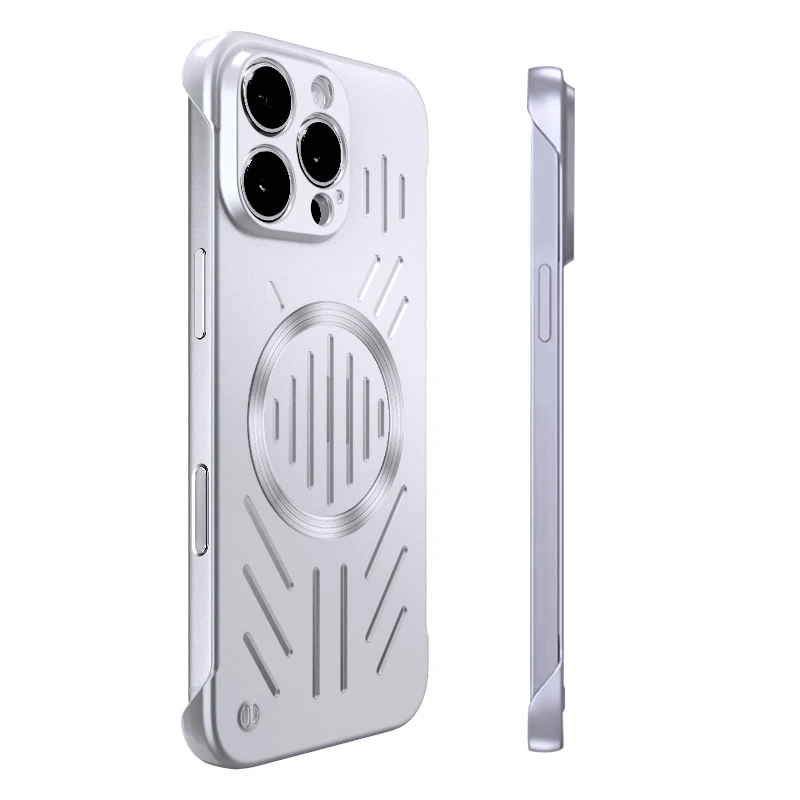 Funda de teléfono magnética con disipación de calor para iPhone 17 16 15 14 13 12 11 Pro Max Air para cubierta dura de PC con carga inalámbrica Magsafe - imagen 4
