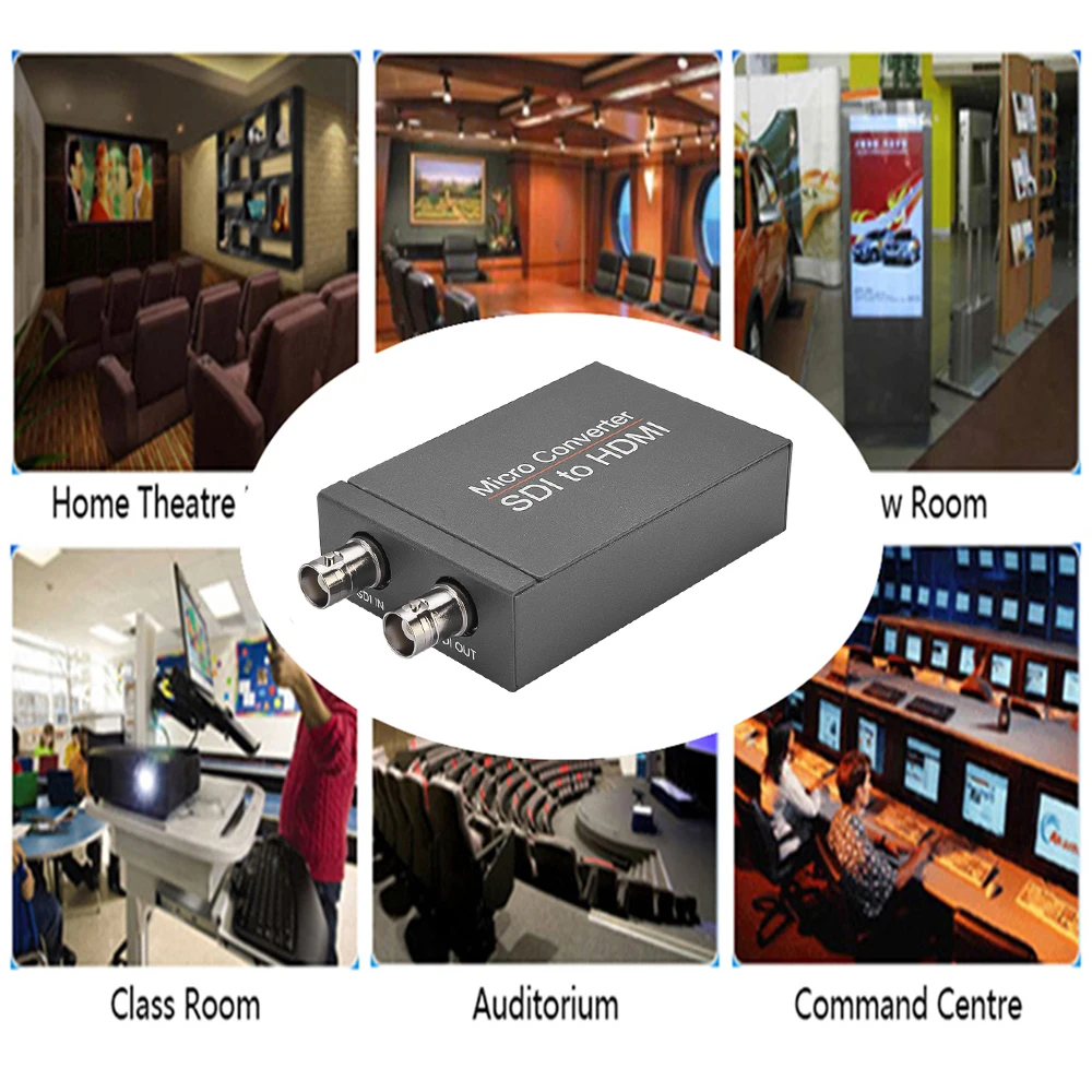 KuWFi 1080P Video Splitter SDI a HDMI convertidor con bucle SDI HD convertidor SD HD 3G-SDI a HDMI identifica automáticamente la resolución - imagen 3