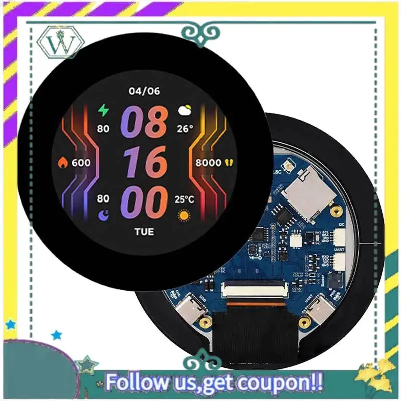 Nueva placa de desarrollo LCD ESP32 S3 de 2,8 pulgadas pantalla táctil cautiva 480X480 con Sensor QMI8658 de 6 ejes - imagen 5