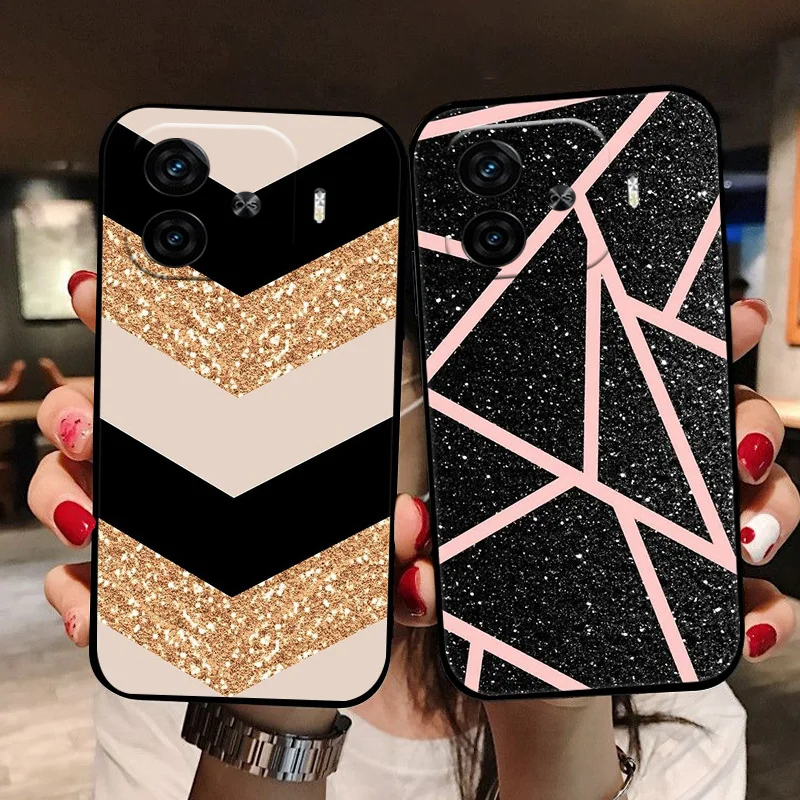 Fundas de teléfono de lujo para VIVO iQOO Z9 Turbo 5G funda de silicona negra para IQOOZ9Turbo iQOOZ9 Z9 Turbo Plus Z9X carcasa suave - imagen 3